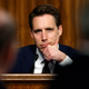 Sen. Josh Hawley, R-Mo., pauses during a Senate Armed Services Committee hearing on “Nuclear Policy and Posture” on Capitol Hill in Washington, Thursday, Feb. 29, 2019.